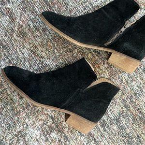 Suede Black Booties